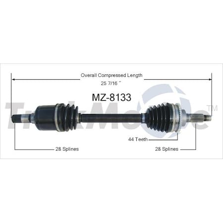 Surtrack Axle Cv Axle Shaft, Mz-8133 MZ-8133